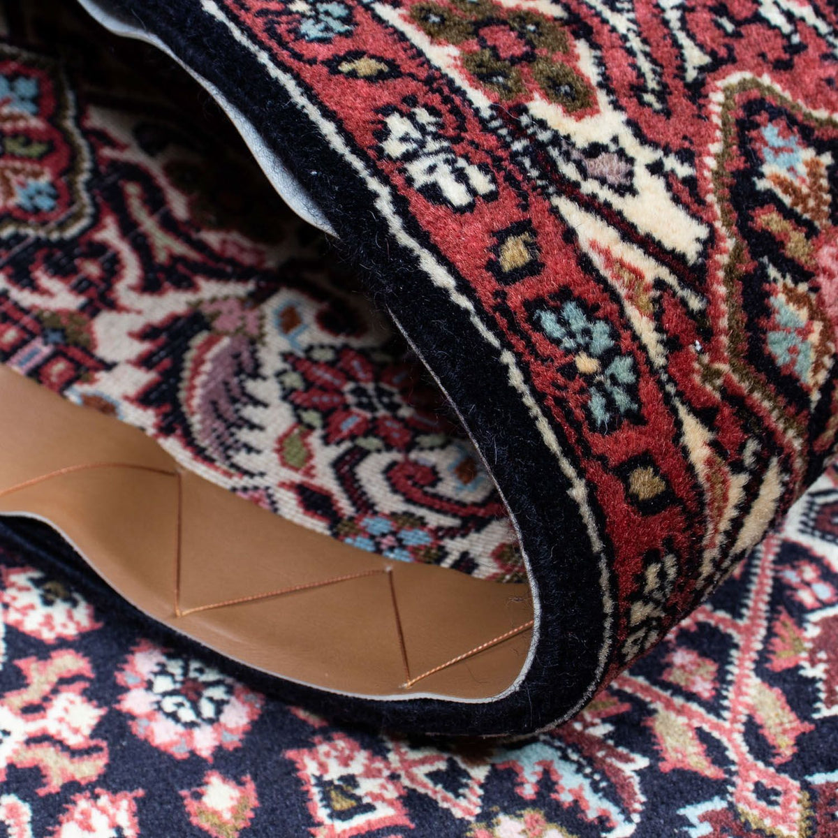 Alfombra persa - Bidjar - 225 x 140 cm - azul oscuro