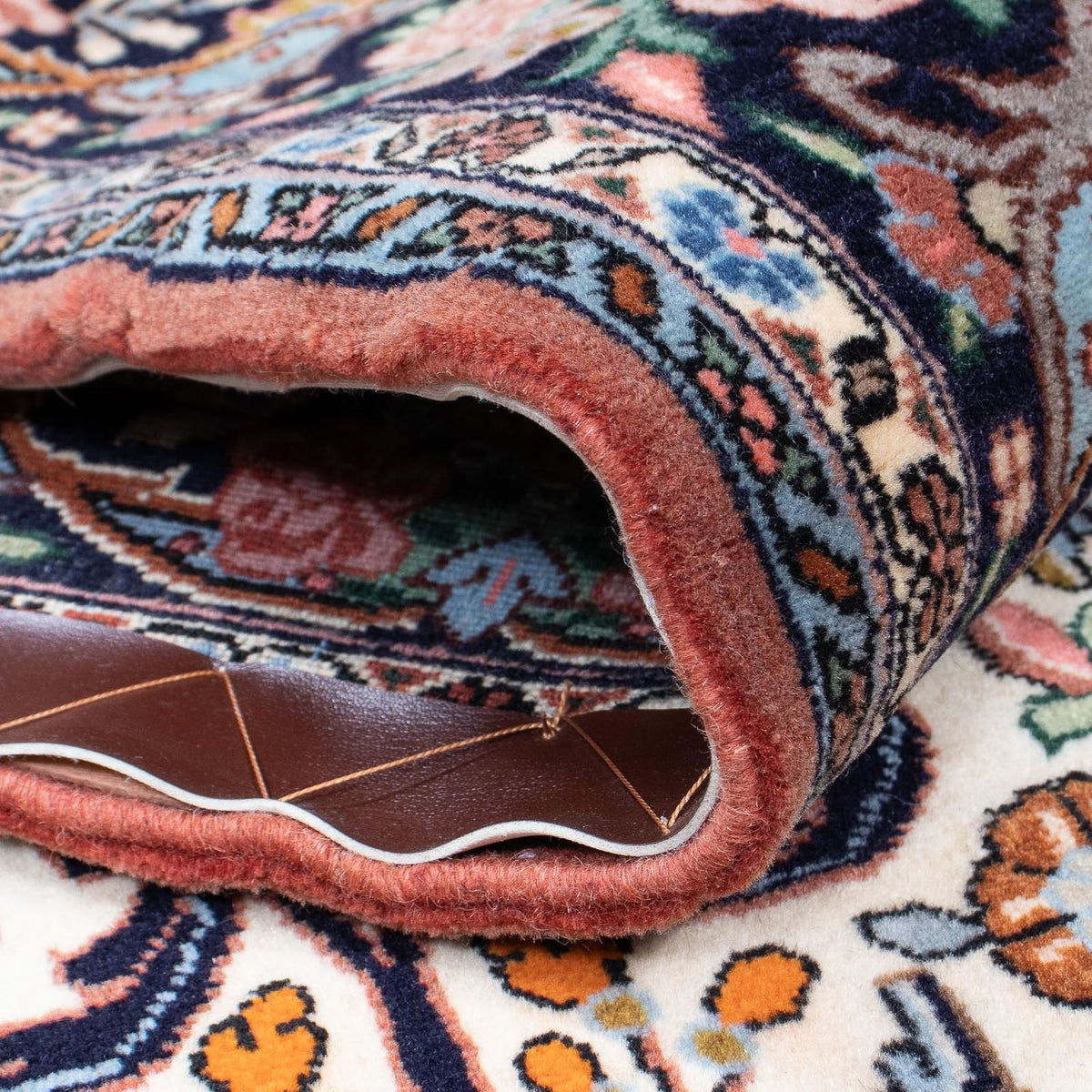 Alfombra de pasillo Alfombra persa - Bidjar - 400 x 91 cm - beige