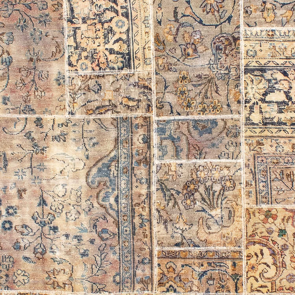 Alfombra de patchwork - 303 x 240 cm - multicolor