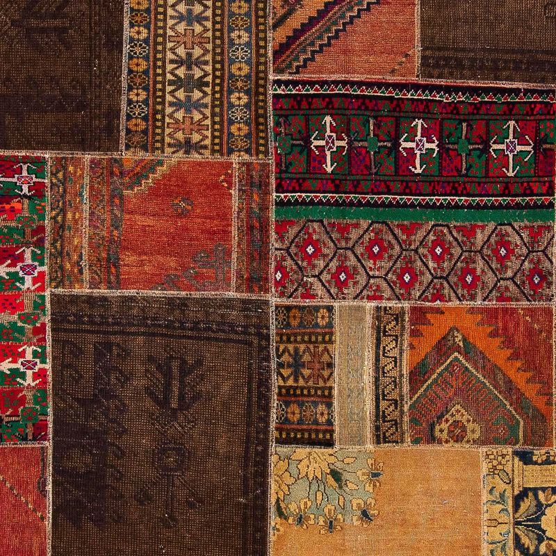 Alfombra de patchwork - 271 x 179 cm - multicolor