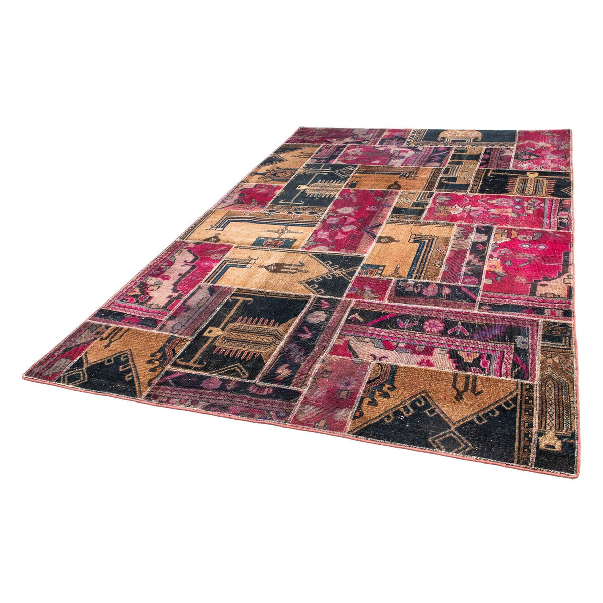 Alfombra de patchwork - 244 x 164 cm - multicolor