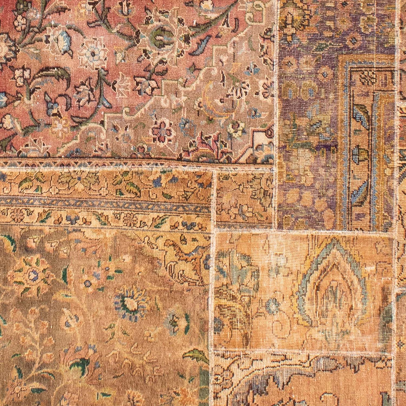 Alfombra de patchwork - 301 x 241 cm - multicolor
