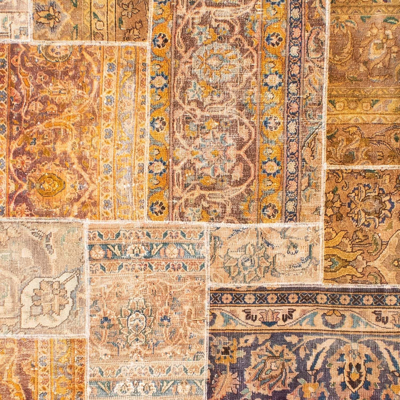 Alfombra de patchwork - 301 x 241 cm - multicolor