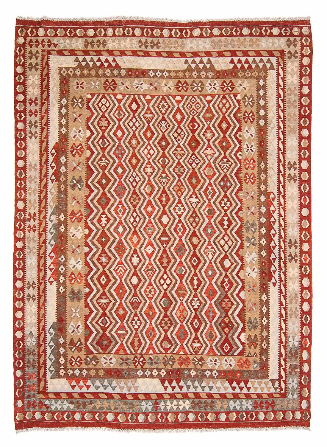 Alfombra Kelim - Splash - 271 x 212 cm - multicolor