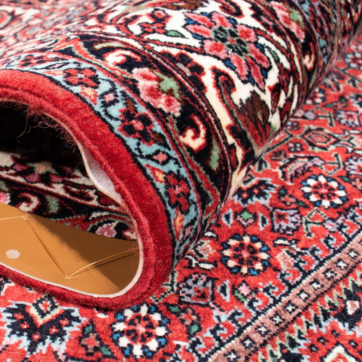 Alfombra persa - Bidjar - 241 x 172 cm - rojo oscuro