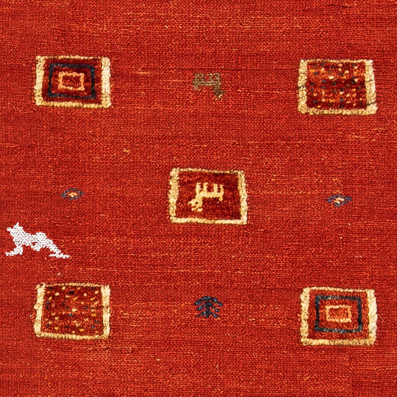 Alfombra Kelim - Oriental - 144 x 100 cm - rojo oscuro