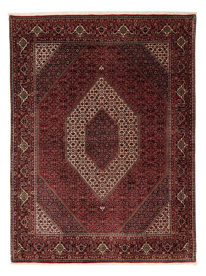 Alfombra persa - Bidjar - 251 x 201 cm - rojo oscuro