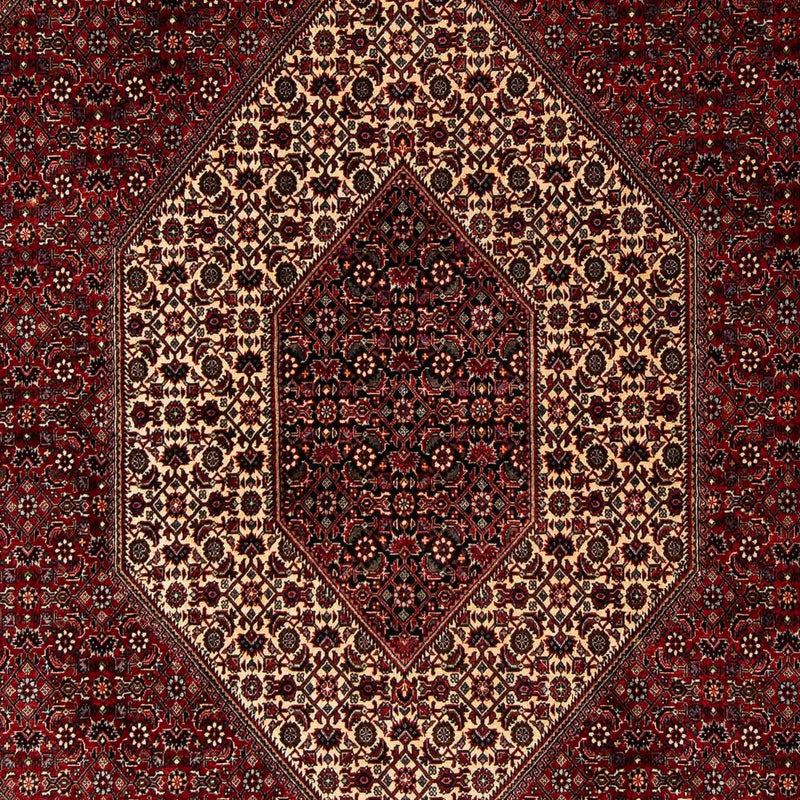 Alfombra persa - Bidjar - 251 x 201 cm - rojo oscuro