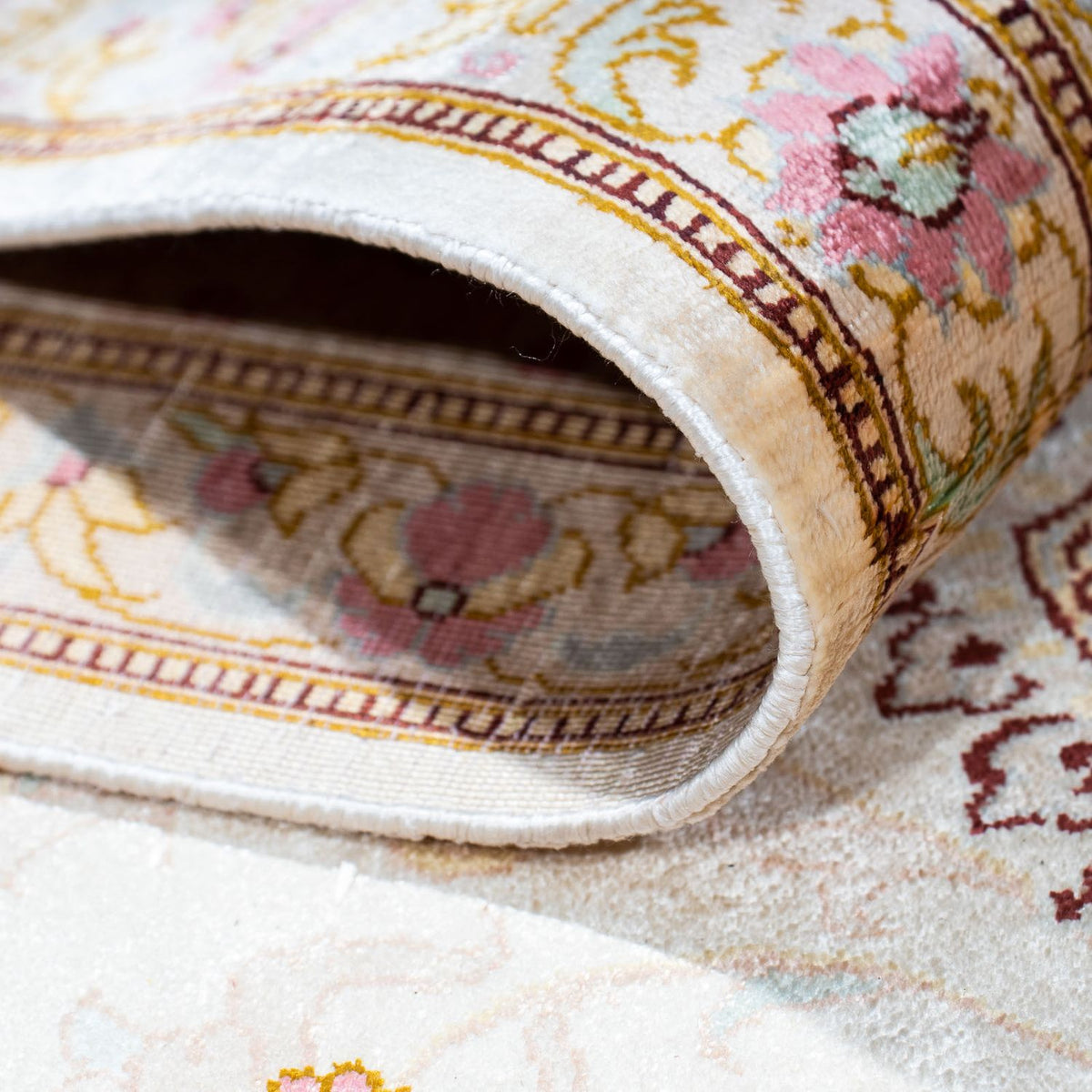 Alfombra persa - Ghom - 235 x 157 cm - beige