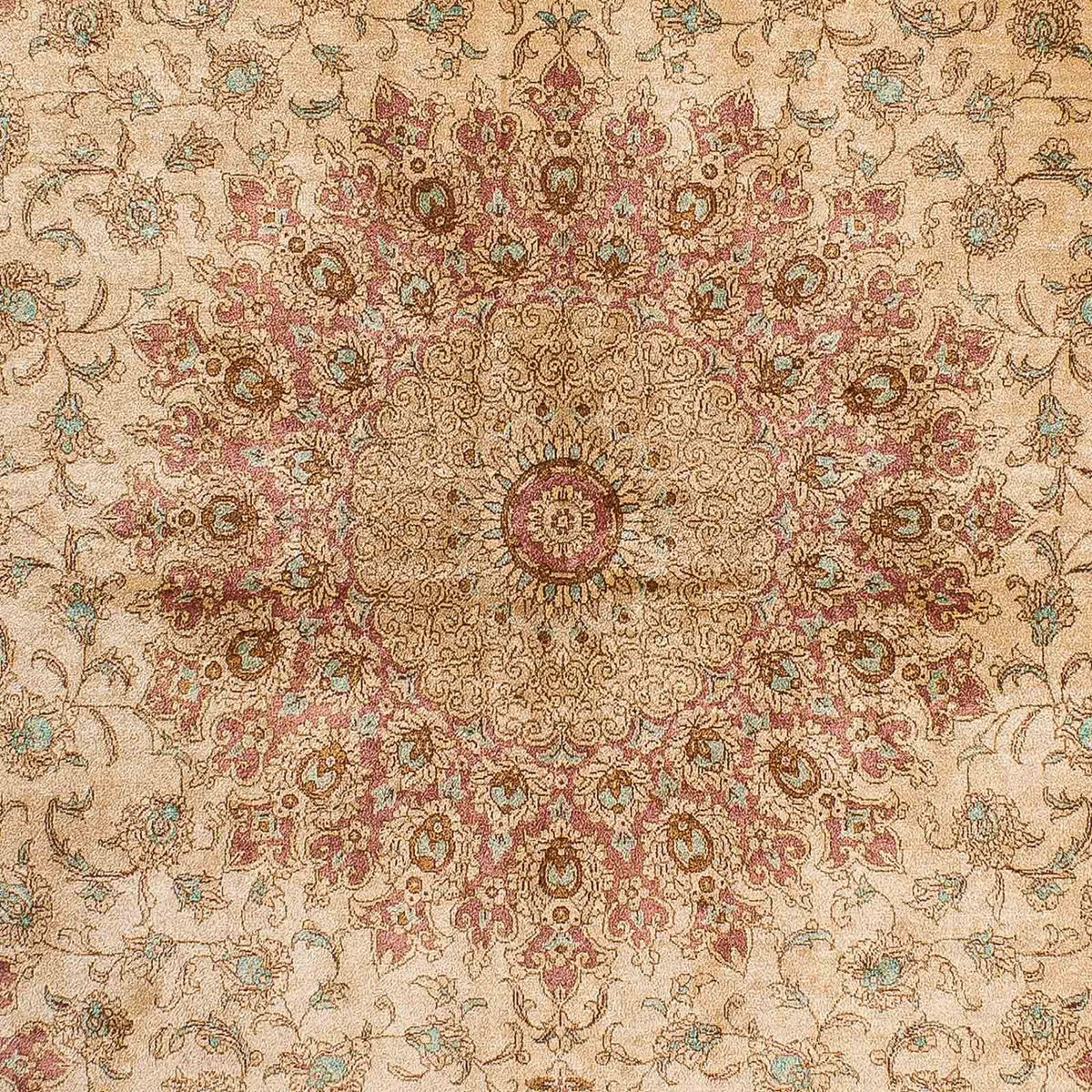 Alfombra persa - Ghom - 198 x 134 cm - beige