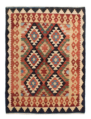 Alfombra Kelim - Splash - 202 x 155 cm - multicolor