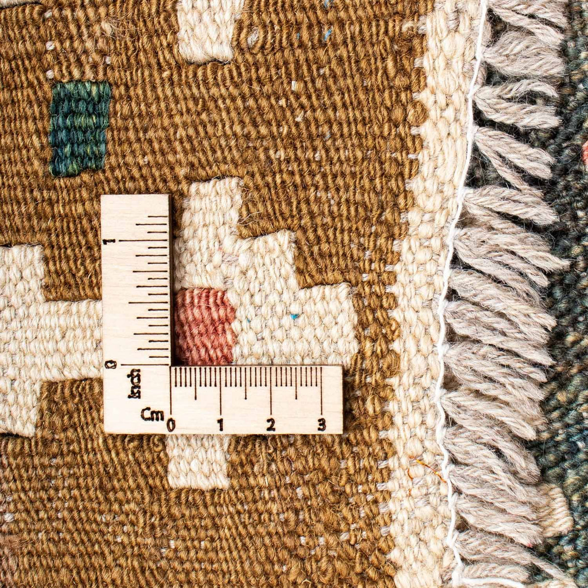 Alfombra de pasillo Alfombra Kelim - Oriental - 200 x 101 cm - marrón claro