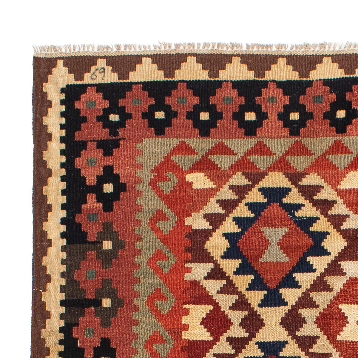 Alfombra Kelim - Splash - 203 x 153 cm - multicolor