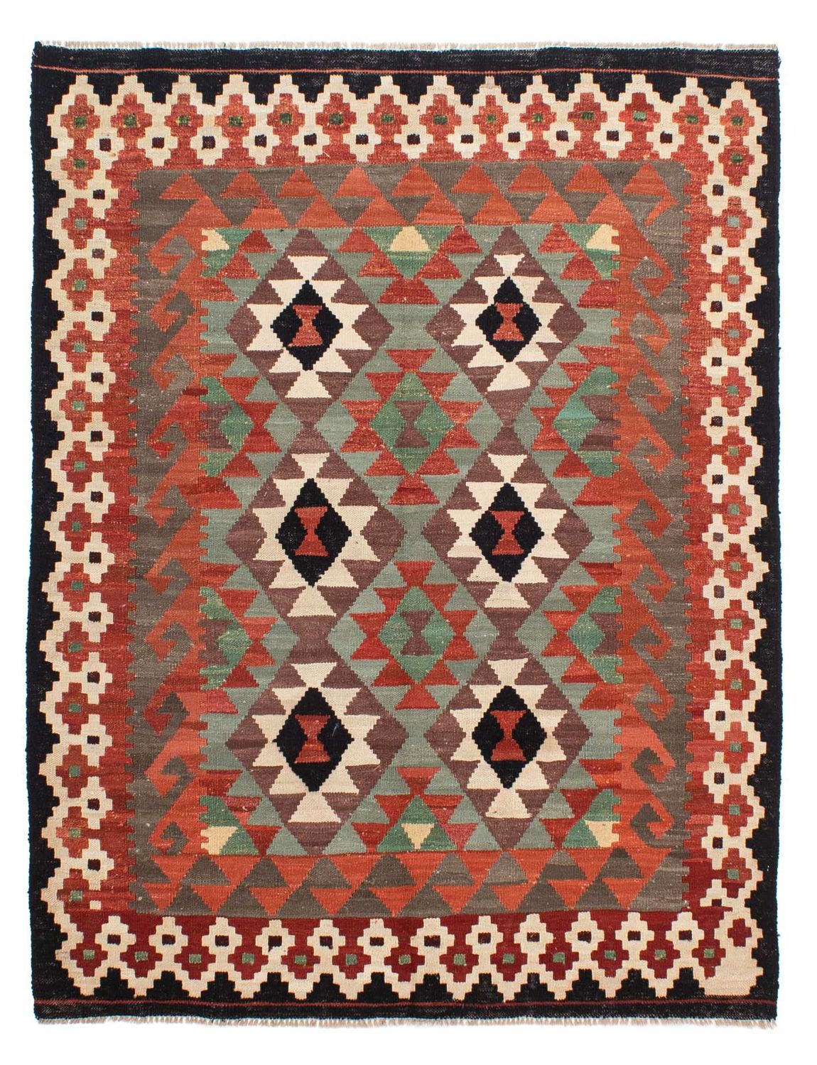 Alfombra Kelim - Splash - 196 x 149 cm - multicolor