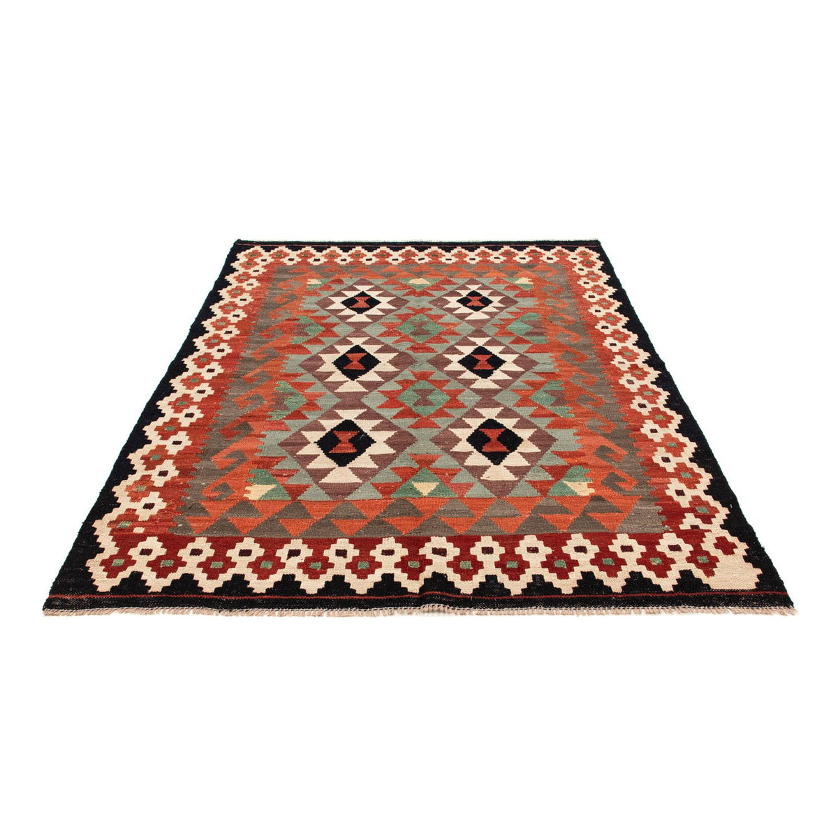 Alfombra Kelim - Splash - 196 x 149 cm - multicolor