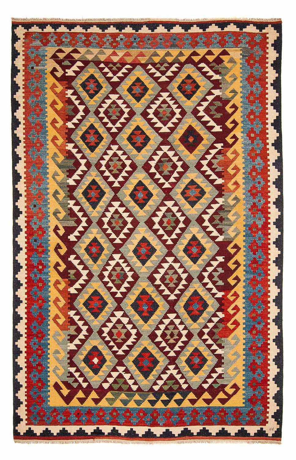 Alfombra Kelim - Splash - 302 x 205 cm - multicolor