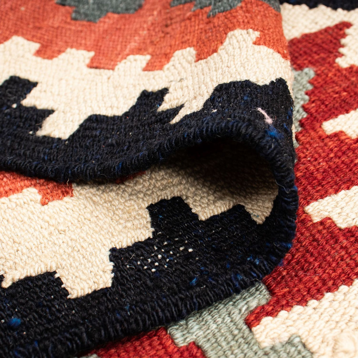 Alfombra Kelim - Splash - 207 x 132 cm - multicolor