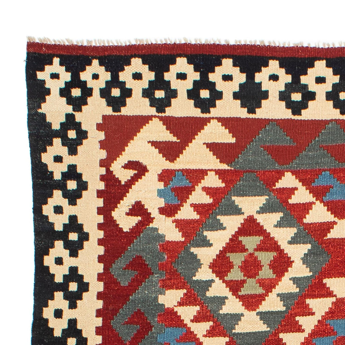 Alfombra Kelim - Splash - 199 x 163 cm - multicolor