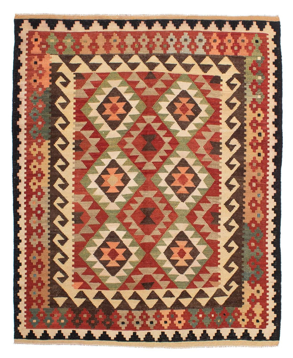 Alfombra Kelim - Splash - 183 x 155 cm - multicolor