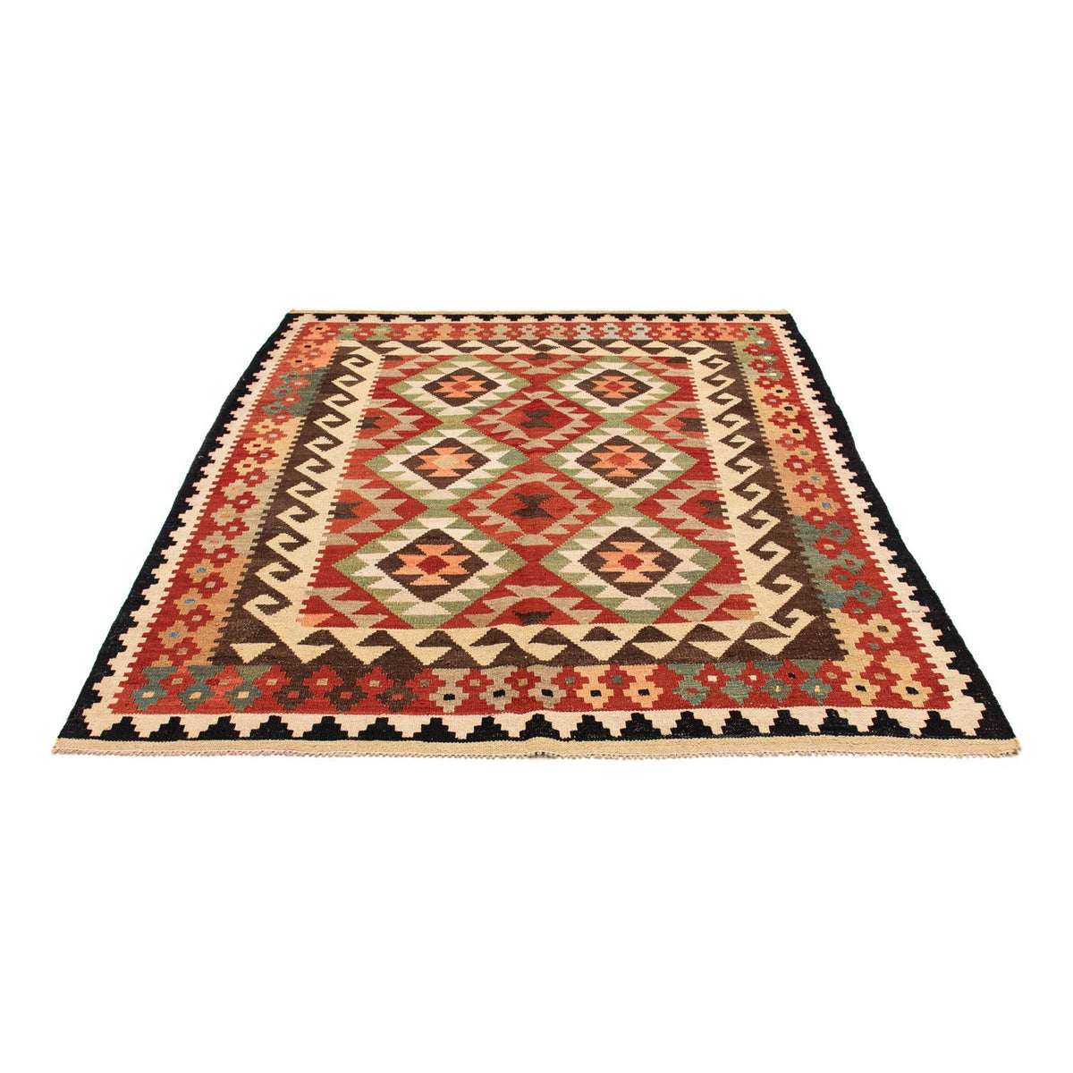 Alfombra Kelim - Splash - 183 x 155 cm - multicolor