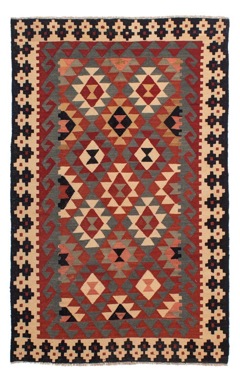 Alfombra Kelim - Splash - 207 x 146 cm - multicolor