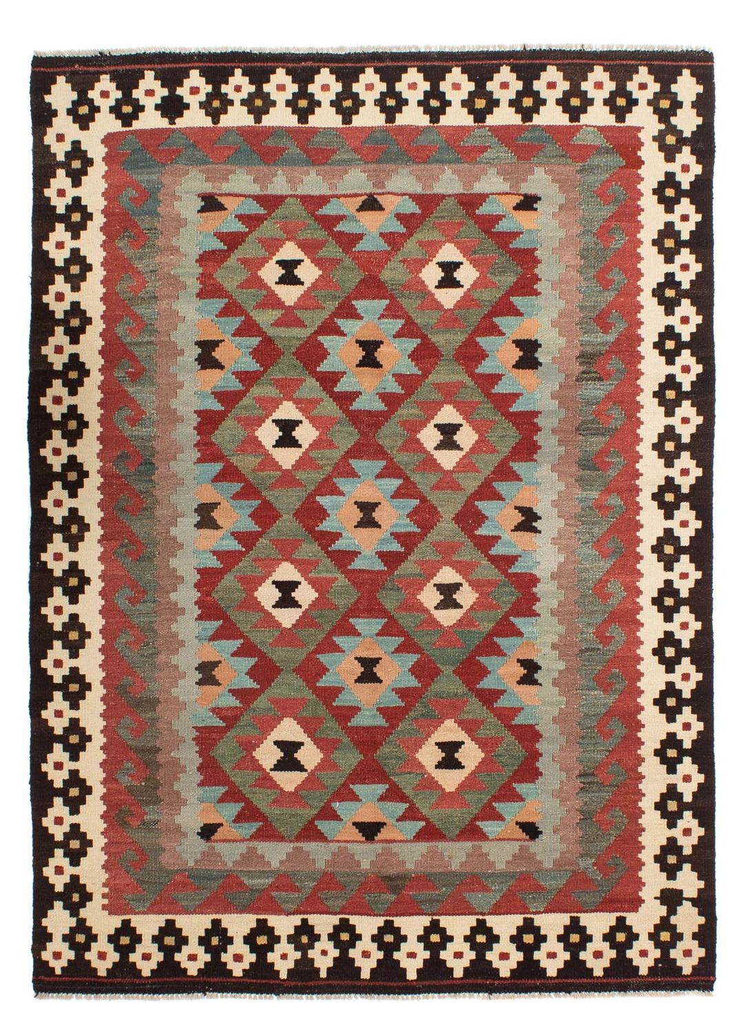 Alfombra Kelim - Splash - 207 x 150 cm - multicolor