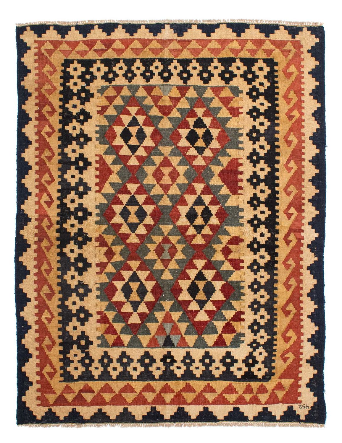 Alfombra Kelim - Splash - 200 x 146 cm - multicolor