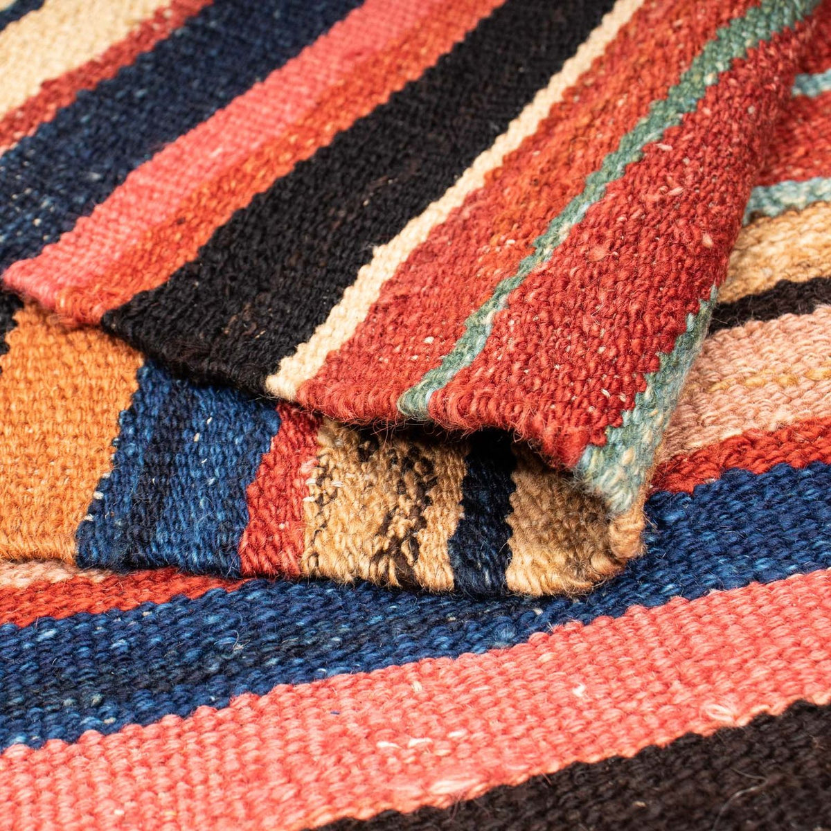 Alfombra Kelim - Splash - 204 x 145 cm - multicolor