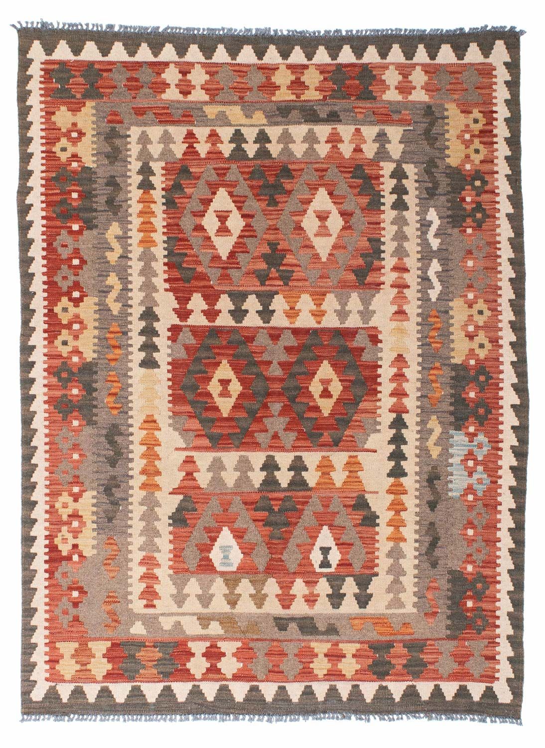 Alfombra Kelim - Oriental - 194 x 147 cm - rojo claro