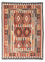 Alfombra Kelim - Oriental - 194 x 147 cm - rojo claro