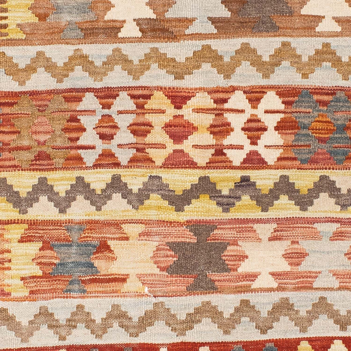 Alfombra de pasillo Alfombra Kelim - Oriental - 200 x 92 cm - marrón claro