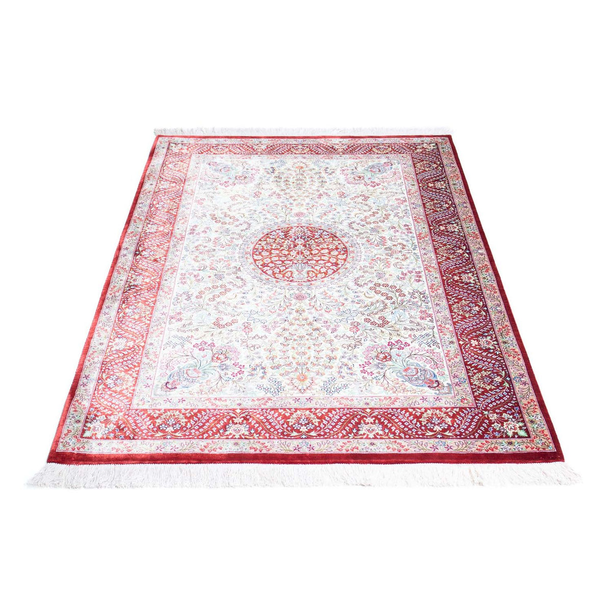 Alfombra persa - Ghom - 158 x 103 cm - beige