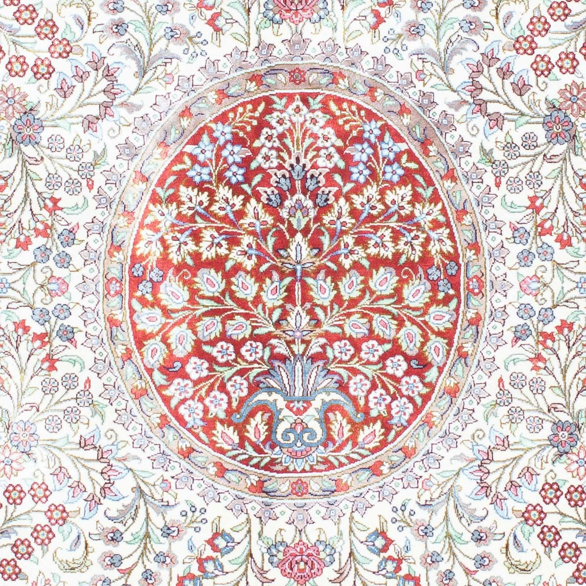 Alfombra persa - Ghom - 159 x 102 cm - rojo