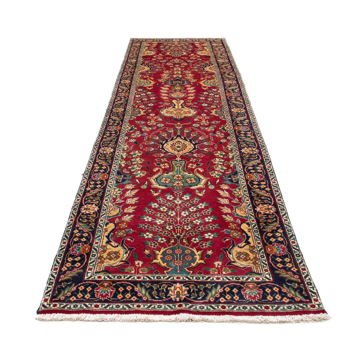 Alfombra de pasillo Alfombra persa - Tabriz - 400 x 105 cm - rojo