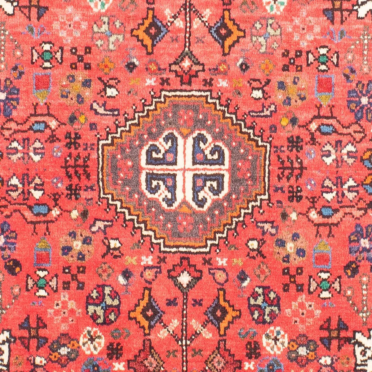 Alfombra persa - Nómada - 143 x 108 cm - rojo claro