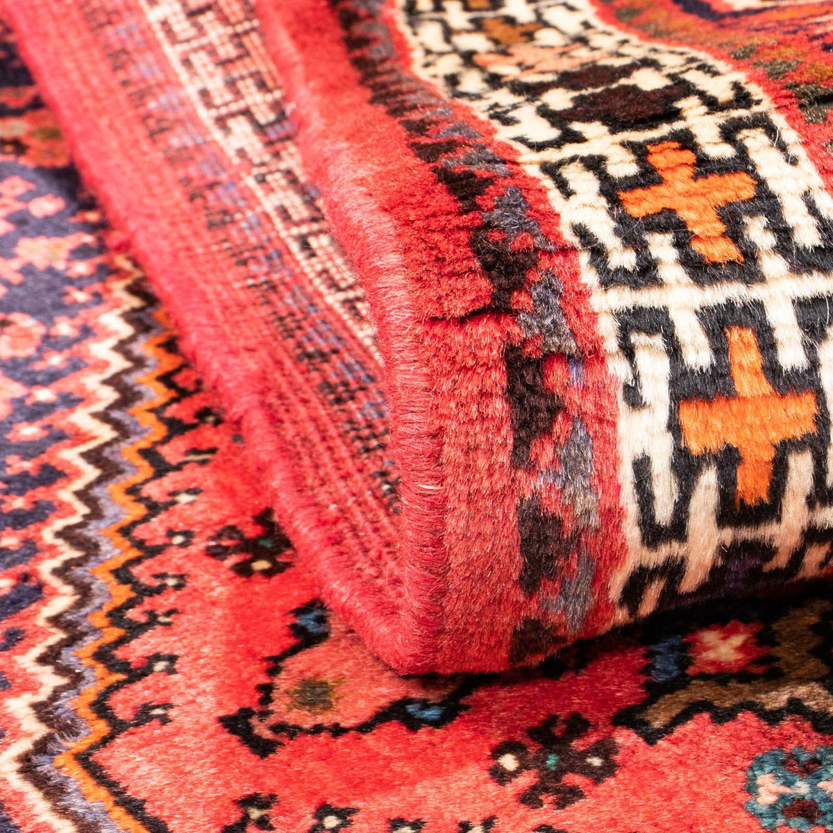 Alfombra persa - Nómada - 143 x 108 cm - rojo claro