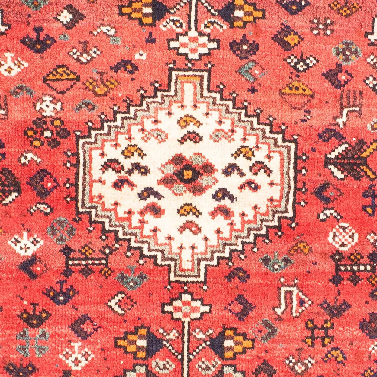 Alfombra persa - Nómada - 144 x 115 cm - rojo claro