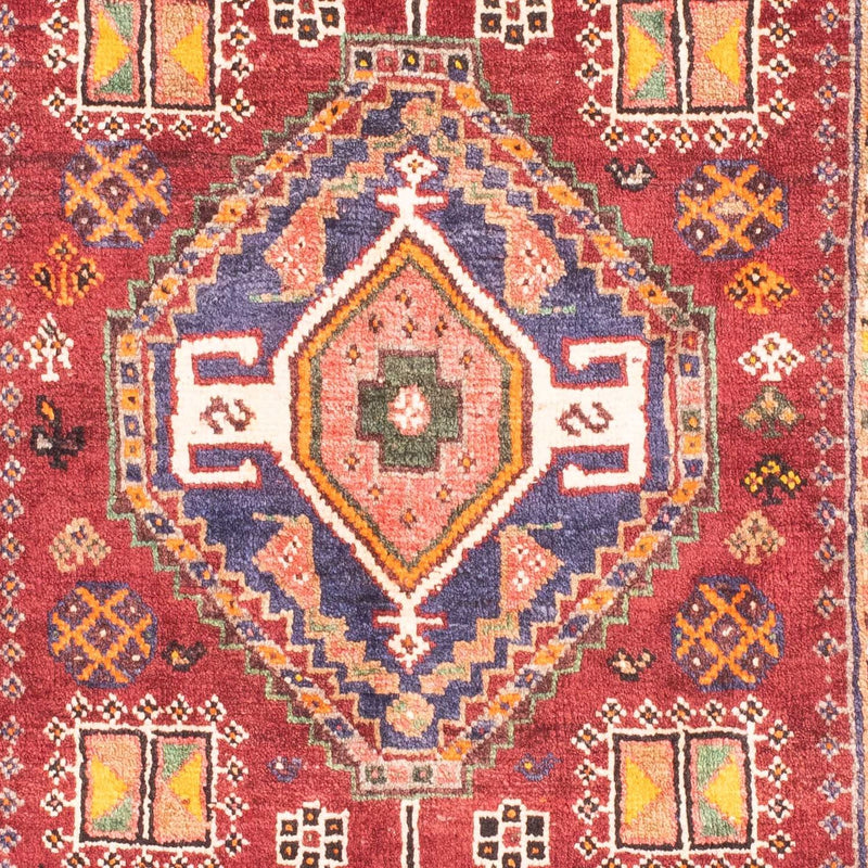 Alfombra persa - Nómada - 150 x 105 cm - rojo oscuro