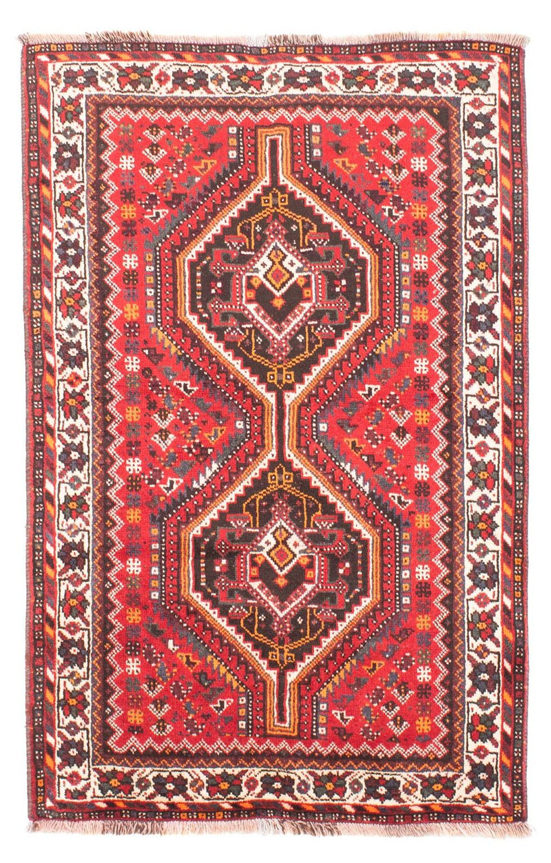Alfombra persa - Nómada - 158 x 110 cm - rojo oscuro