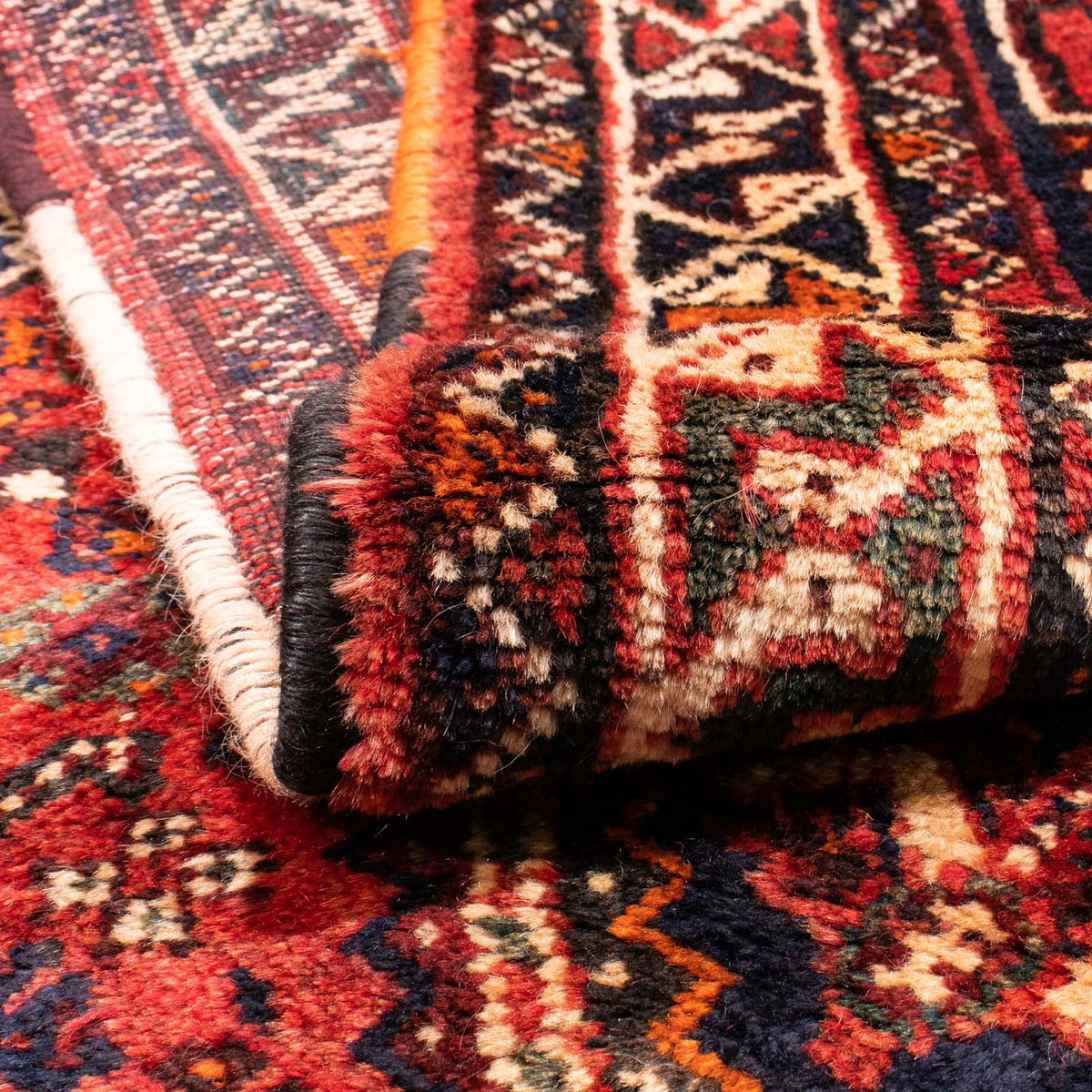 Alfombra persa - Nómada - 187 x 125 cm - rojo oscuro