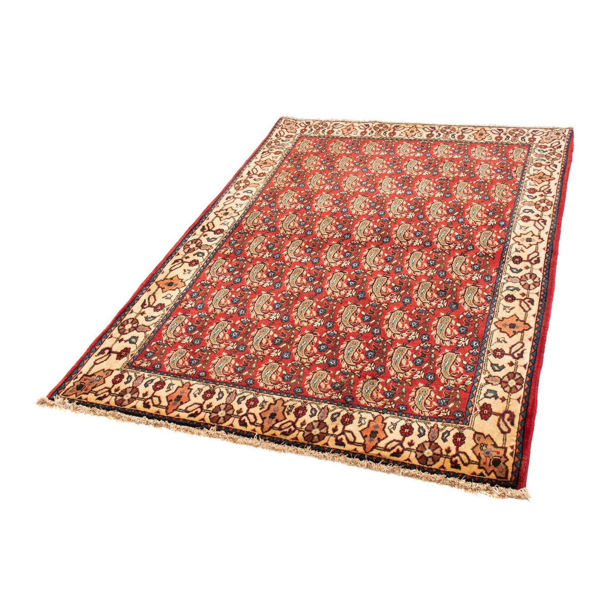 Alfombra persa - Nómada - 160 x 110 cm - rojo oscuro