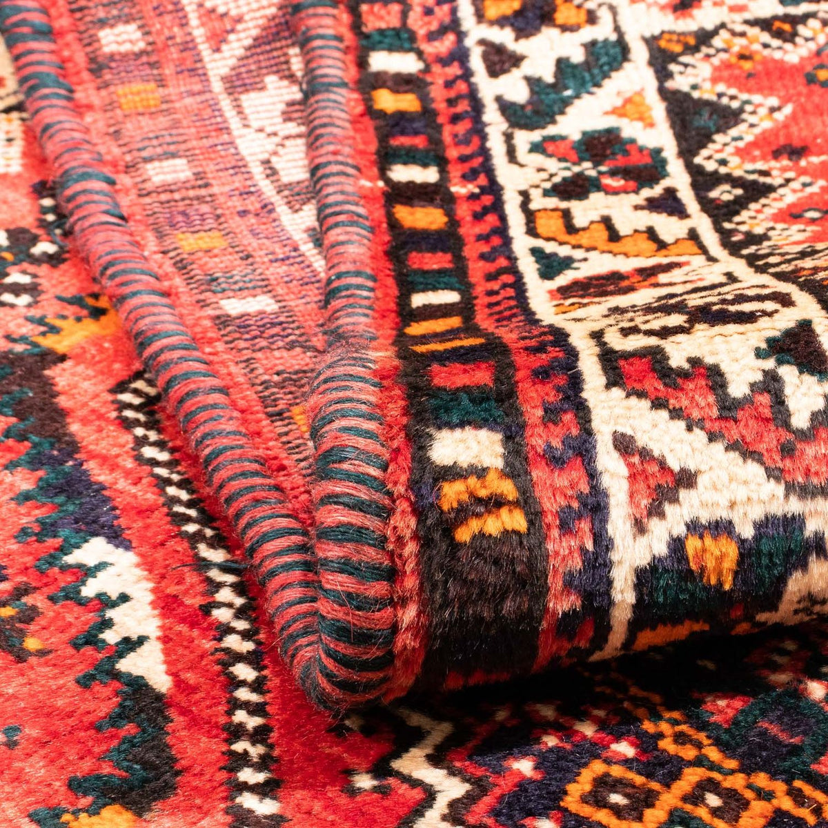 Alfombra persa - Nómada - 160 x 110 cm - rojo claro