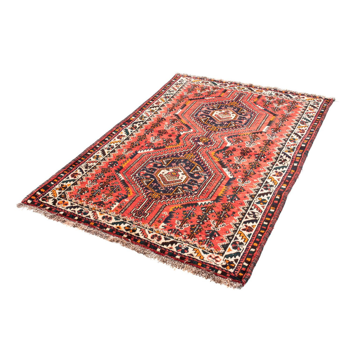Alfombra persa - Nómada - 160 x 110 cm - rojo claro