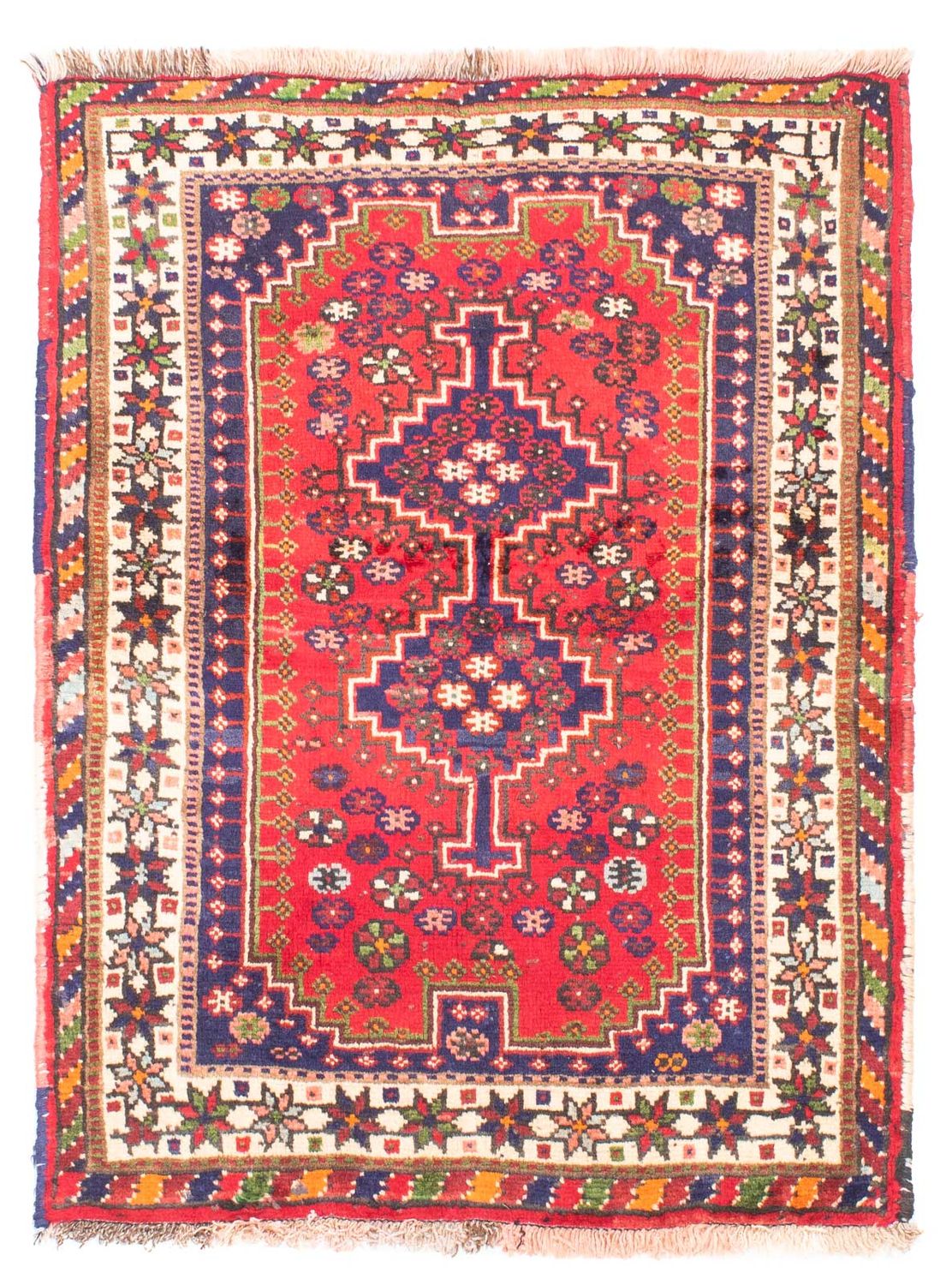 Alfombra persa - Nómada - 140 x 100 cm - rojo