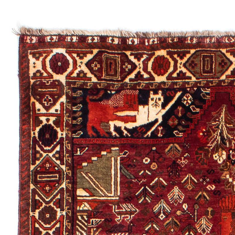 Alfombra persa - Nómada - 220 x 145 cm - rojo oscuro