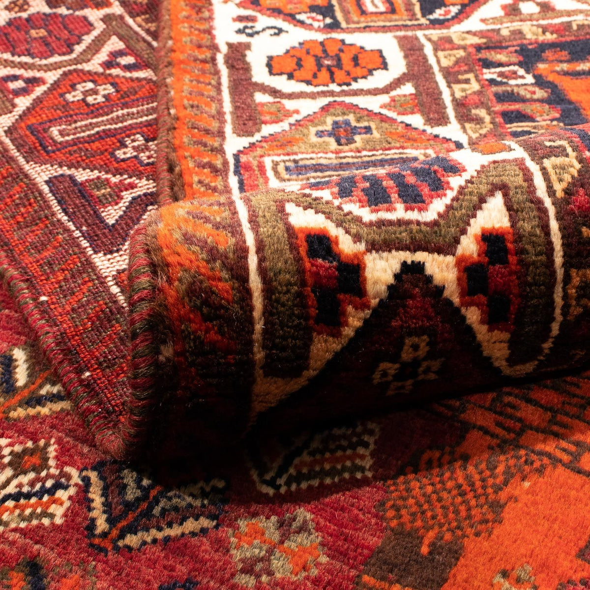 Alfombra persa - Nómada - 220 x 145 cm - rojo oscuro