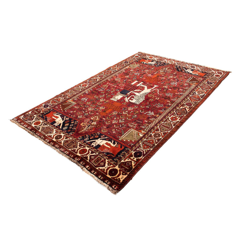 Alfombra persa - Nómada - 220 x 145 cm - rojo oscuro