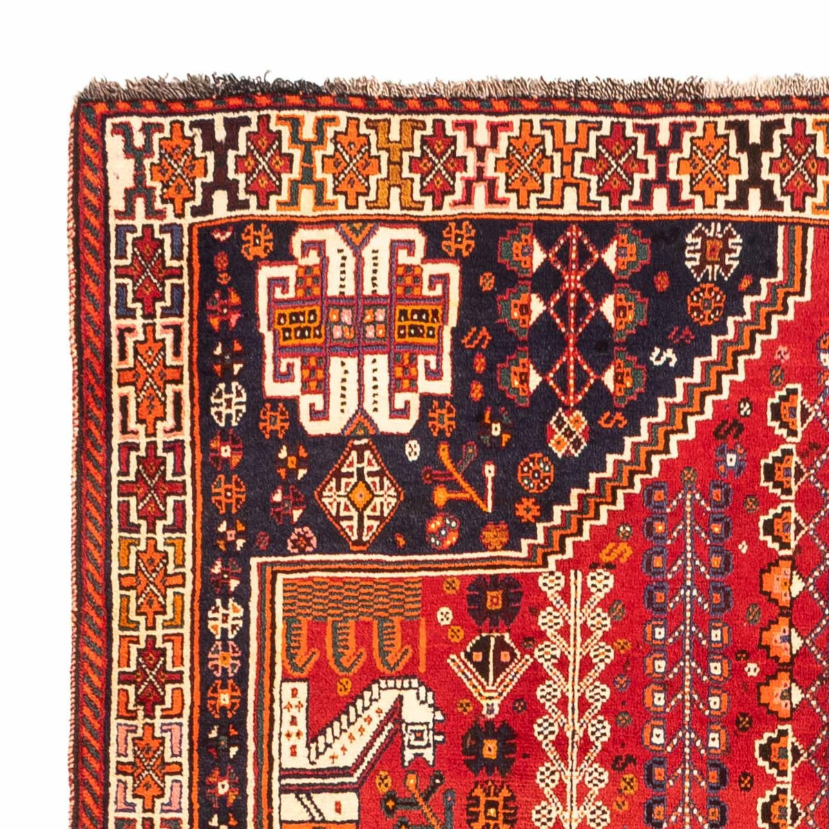 Alfombra persa - Nómada - 255 x 160 cm - rojo oscuro