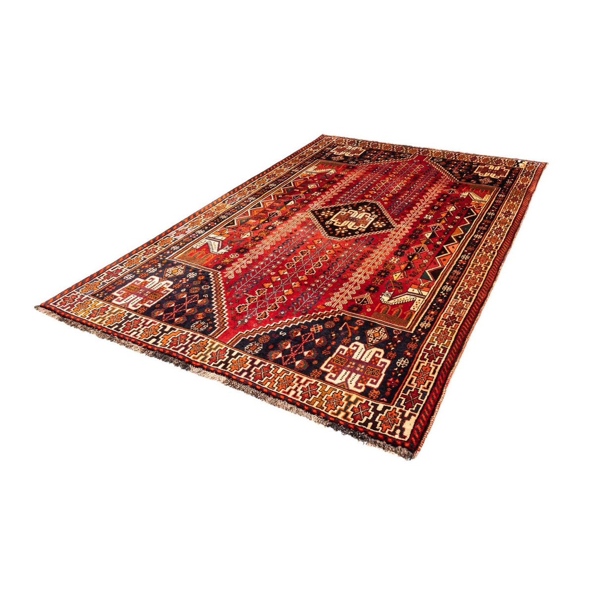 Alfombra persa - Nómada - 255 x 160 cm - rojo oscuro