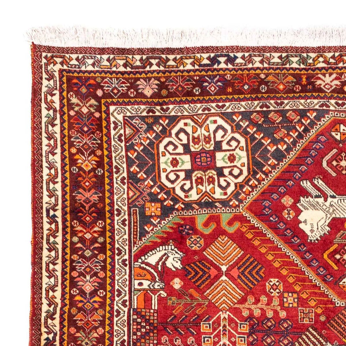 Alfombra persa - Nómada - 258 x 165 cm - rojo oscuro